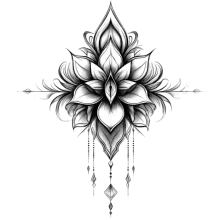 Sacred Lotus Mandala Emblem