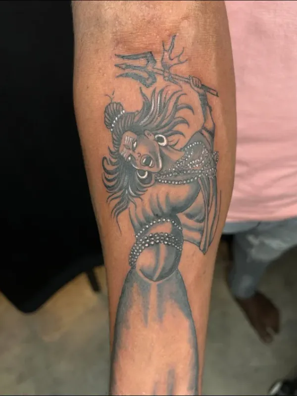 Trident Shiva Motion Tattoo